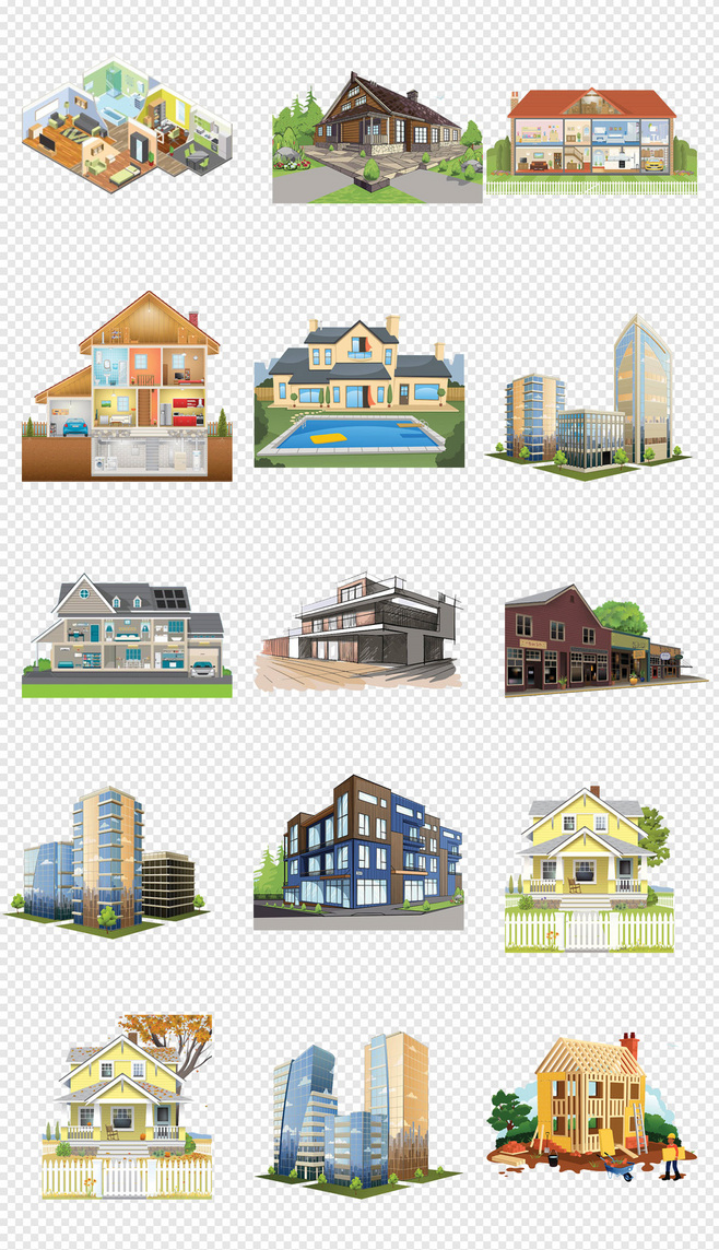 手繪卡通3D建筑 創意與實用的完美結合